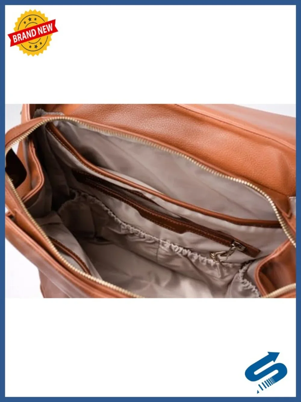 Faux Leather Concealed Carry Backpack with Locking Holster Pockets
